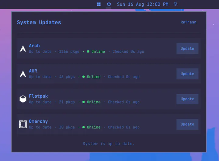 System Updates preview