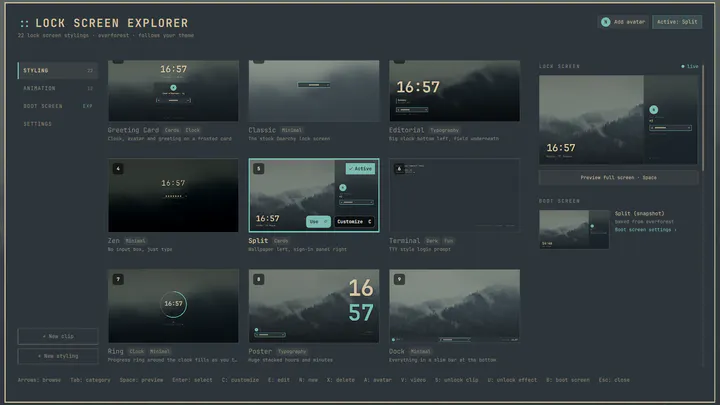 Lock Screen Explorer preview
