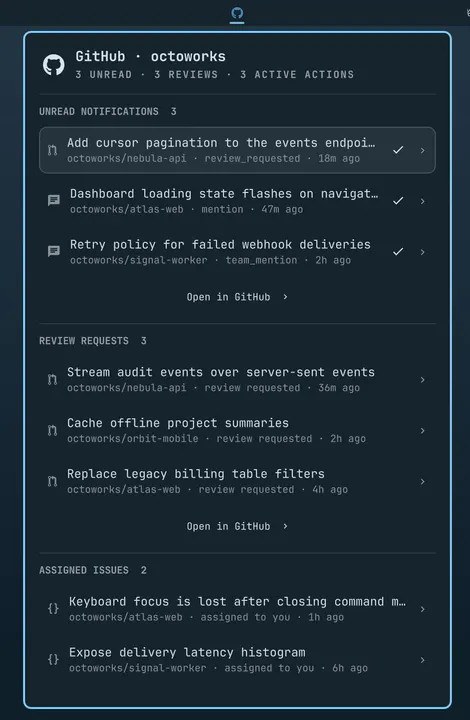 GitHub preview