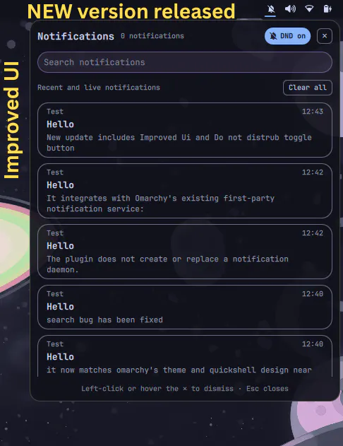 Notification Center preview