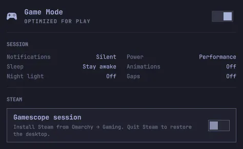 Game Mode Switcher preview